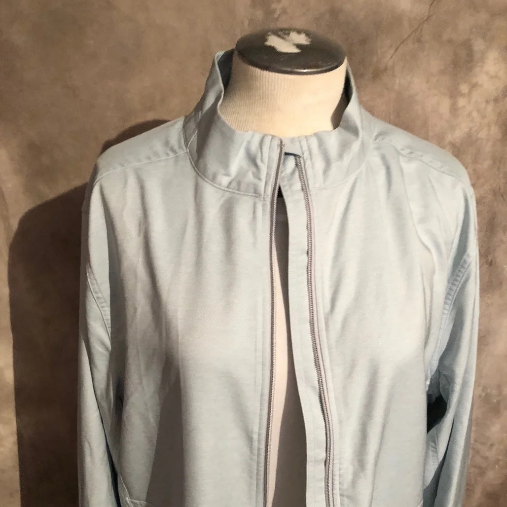 GREG NORMAN MENS LARGE JACKET LIGHT BLUE POCKETS - Picture 1 of 12